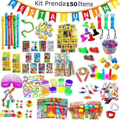 Brinquedos Festa Infantil - Kit 150 Brinquedos Prenda Infantil p/ Kit Festa Lembrancinha dia das ...