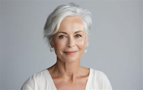 Retrato De Una Bella Mujer De Mediana Edad Foto Premium