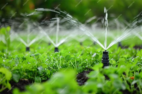 Premium Ai Image Irrigation Systems Drip Irrigation Soaker Hoses And Sprinkler Placement Water