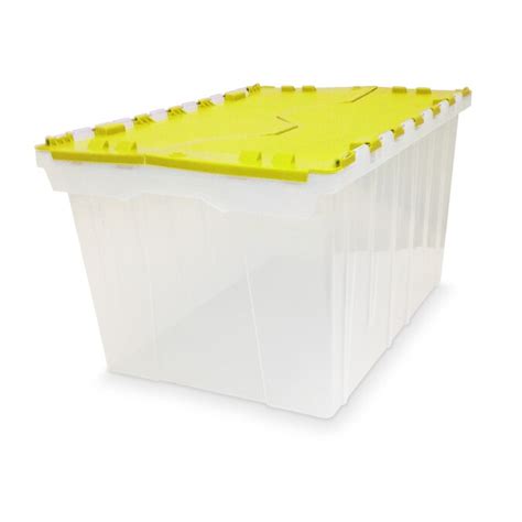 Style Selections 12 Gallon 48 Quart Clear Base Green Lid Tote With