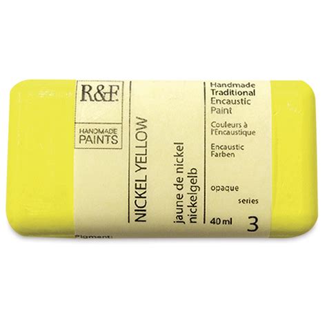 R F Encaustic Paint Block Nickel Yellow 40 Ml Block Michaels