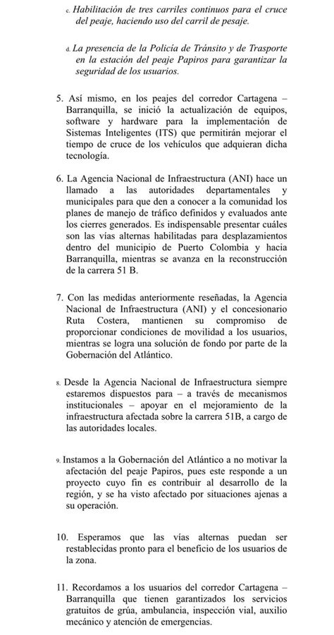 ANInfraestructura on Twitter ComunicadoANIRespecto a la situación