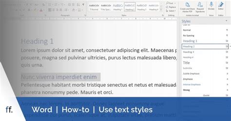 How To Use Text Styles In Word Formatting Fundamentals