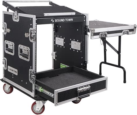 Sound Town 12U PA DJ Pro Audio Rack Road ATA Case With 2U Drawer 11U