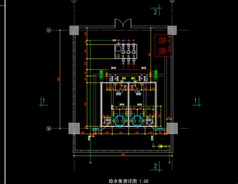 给水泵房中水泵房设计详图免费下载 独立泵房及机房图 土木工程网