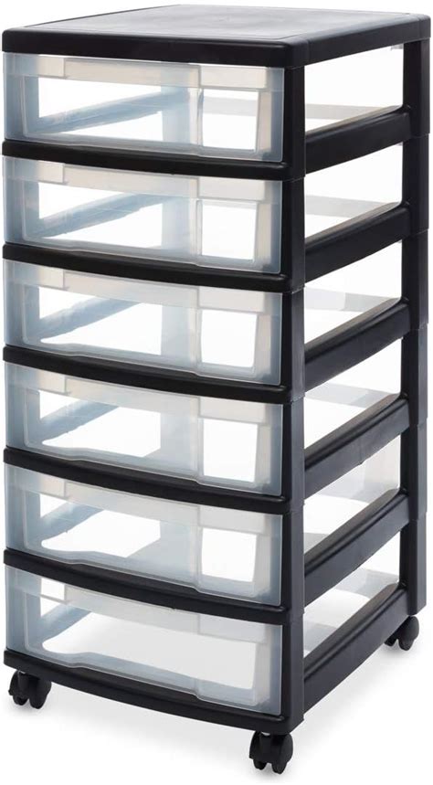 Drawers Storage Drawers With 6 Drawers Plastic Drawers Black Drawers