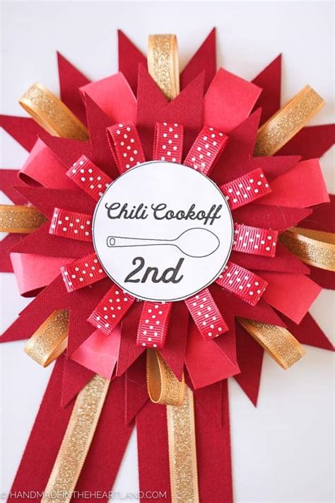 Chili Cook Off Prize Ribbons - Handmade in the Heartland