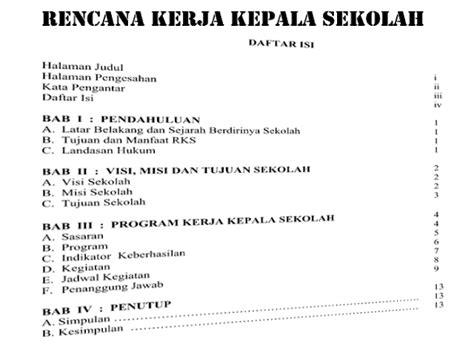 Contoh Kegiatan Rencana Kerja Kepala Sekolah Terbaru 2016