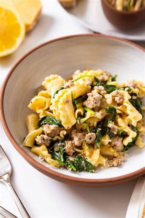 Creamy Sausage And Spinach Pasta Wyse Guide