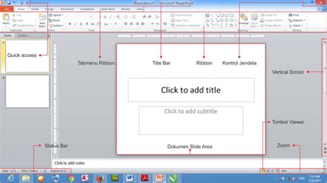 MENGENAL TAMPILAN INTERFACE Microsoft POWERPOINT PANDUAN OFFICE 25