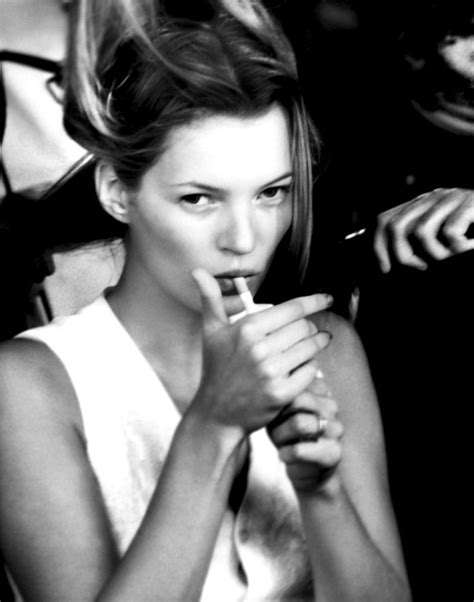 Kate Moss Smoking Poster Black And White Feminist Print Fashion Wall