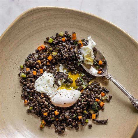 Beluga Lentils With Black Trumpets and Mirepoix - Forager | Chef