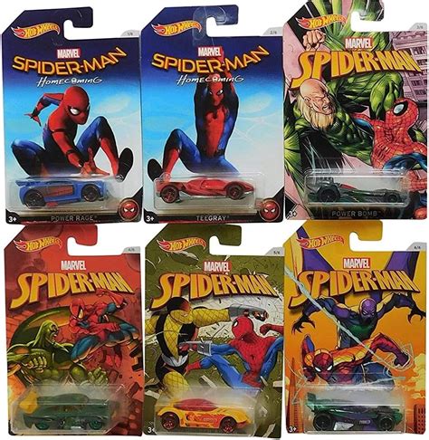 Amazon Hot Wheels Spider Man Homecoming Complete Set Of