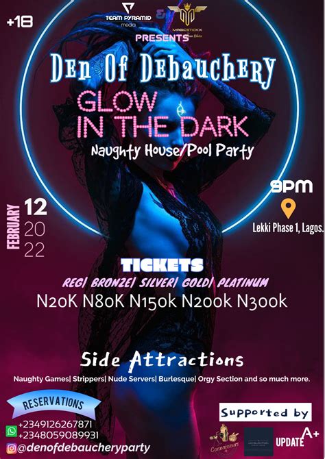 Den Of Debauchery Glow In The Dark Naughty Housepool Party Ariiya