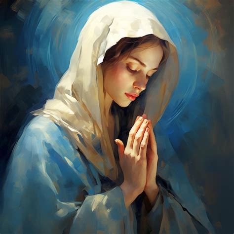 Premium Photo | Mother of Mary praying to the god in Christmas