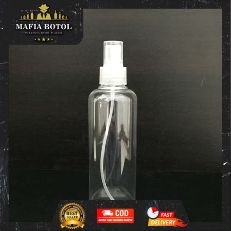 Jual Botol Plastik Spray Ml Semprot Bulat Tutup Bening Putih Hitam