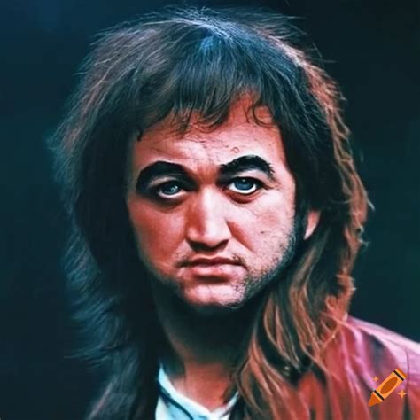 John Belushi With A Mullet And A Beard In A Starscape