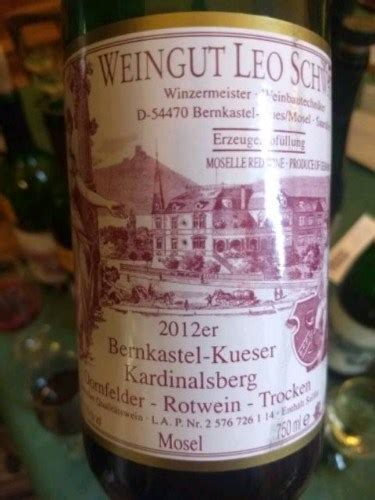 Weingut Leo Schwab Bernkastel Kueser Kardinalsberg Dornfelder Trocken