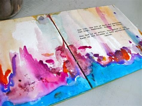 watercolor page  handmade book
