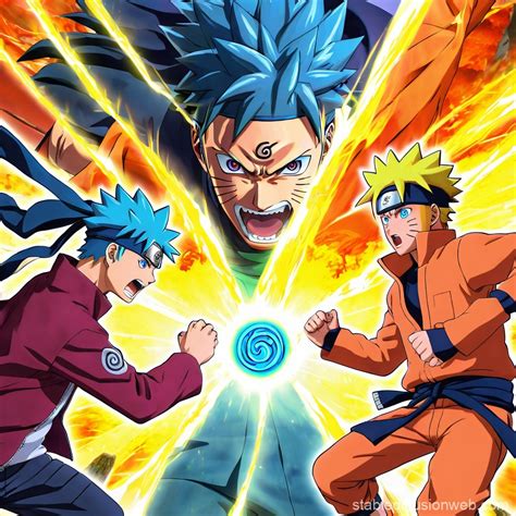 Naruto Vs Gojo Manga Scene Stable Diffusion Online