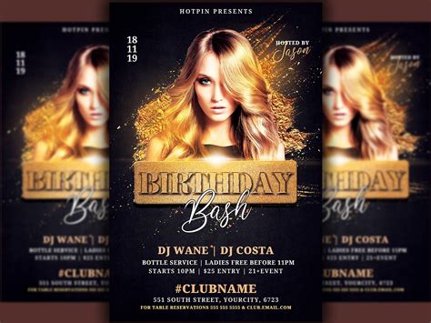 Birthday Party Flyer Template By Hotpin On Dribbble