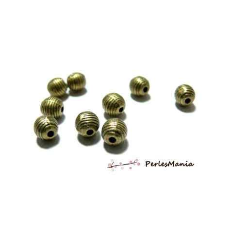 P Br Pax Perles Intercalaires Style Rayures Couleur Bronze