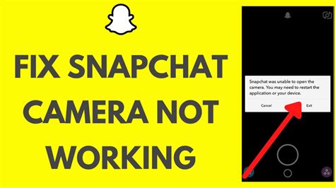 How To Fix Snapchat Camera Not Working On Ios Android Youtube