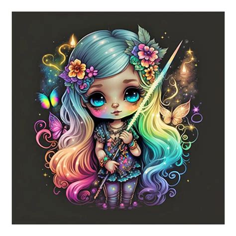 Elf Girl Canvas Full Round Square Drill Diamond Painting