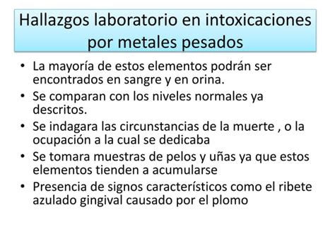 Intoxicaci N Por Metales Pesados Ppt