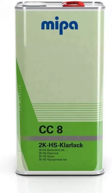 COV VERNIS TRANSPARENT MIPA CC8 2K HS pour séchage à l'air, 5 litres ...