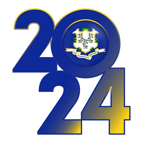 2024 Banner With Connecticut State Flag Inside Vector Illustration 32500100 Vector Art At Vecteezy