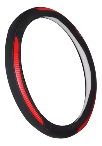 Cubre Volante Cuero Gen Negro Carbon D Rojo Cuotas Sin Inter S