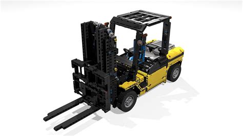 Moc Legotechnic Customized Forklift Youtube