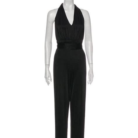 Halston Heritage Pants Jumpsuits Halston Halter Neck Jumpsuit Xs