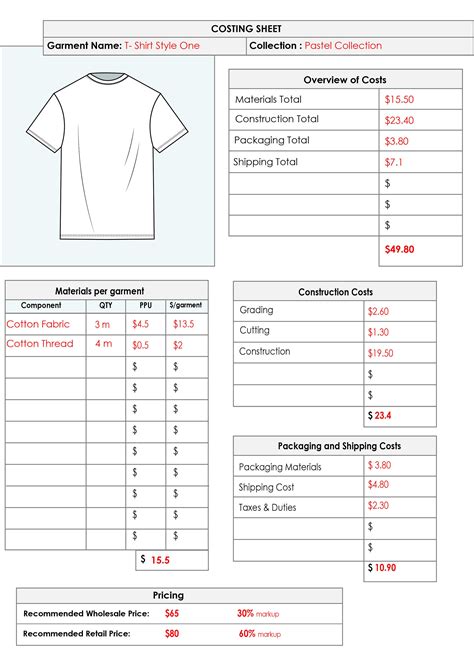 Tech Pack Template Advanced Tech Pack Etsy Ireland