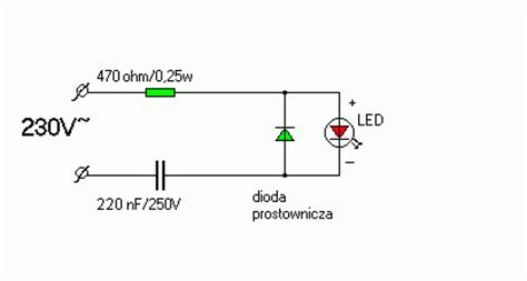 Dioda LED Zasilana Z Sieci Elektroda Pl