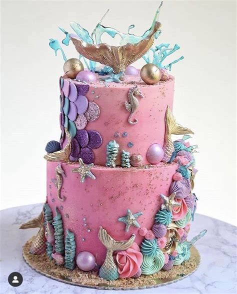 Pin By Elizabeth Dear On Pink In 2020 Mermaid Cakes Girly Cakes Cake