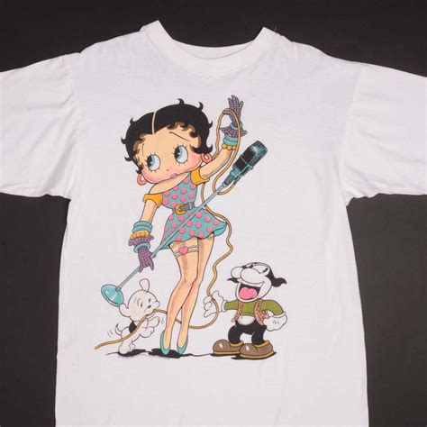 Vintage Betty Boop Singer Tee Shirt 1990s Size Large Vintage Rare Usa