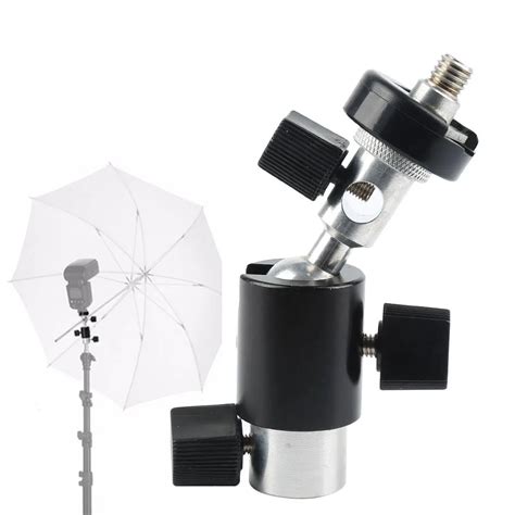 Typed Flash Hot Shoe Adapter Degree Camera Umbrella Holder Swivel Light Stand