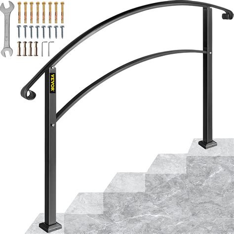 Happybuy Handrails For Outdoor Steps Fit 1 Or 5 Steps Outdoor Stair