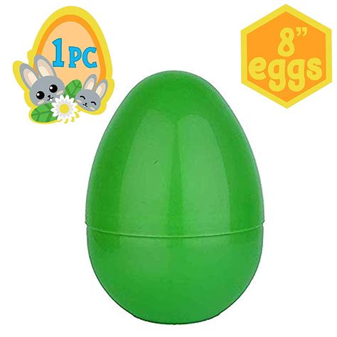 Playoly 1 Green Jumbo Fillable Plastic Easter Egg Hunt Party Supply - 8 ...