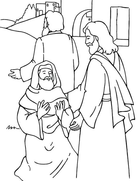 Jesus Heals The Sick Coloring Pages At Free