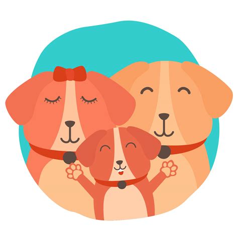 Dog Family Vector Illustration 238859 Vector Art at Vecteezy