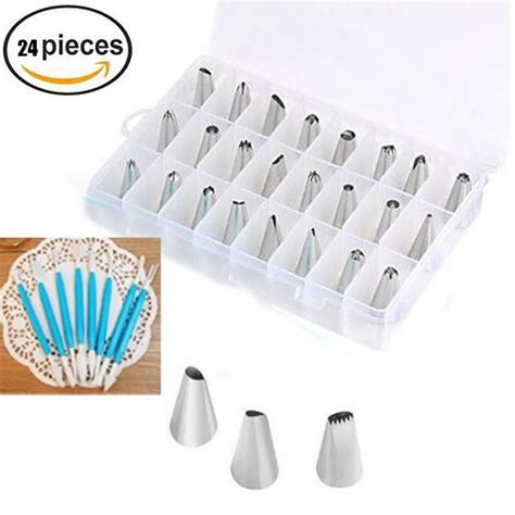 TSK 24 Piece Cake Decorating Tips Kits TSK Professional Stainless