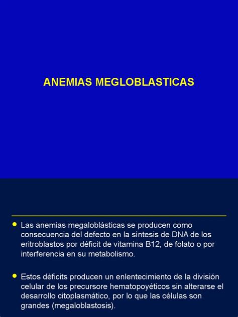 PDF HEMATO 2da Clase Anemia Megaloblastica DOKUMEN TIPS