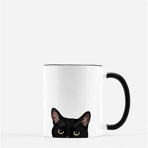 Tuxedo Cat Mug Black And White Cat Mug Cool Cat Creations Cat Etsy