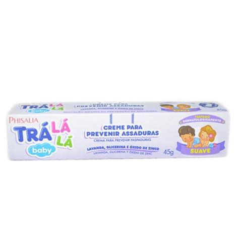 Creme De Assadura Tra La La - Tra Lá Lá Suave Creme Preventivo de Assadura 45g - TRALALA - Creme ...