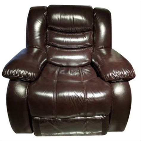 Chocolate Brown Manual Synthetic Leather Recliner Sofa For Home