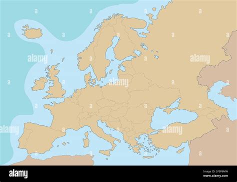 Mapa Político De Europa Ilustración Vectorial Imagen Vector De Stock