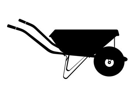 Wheelbarrow Silhouette Garden And Construction Hand Propelled Vehicle